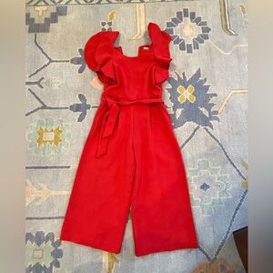 GB Girls Scarlet Ruffle Sleeve Jumpsuit